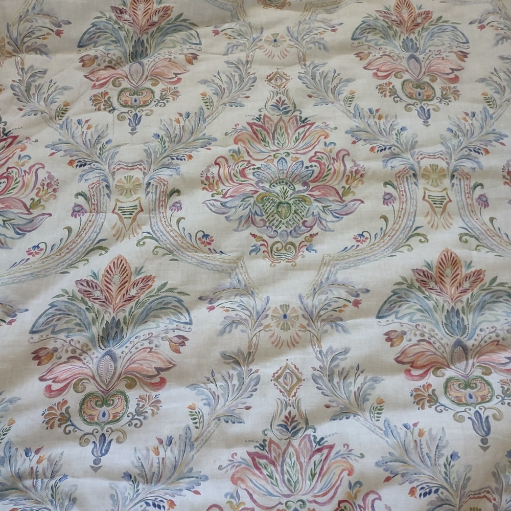 Southern Living Comforter Cotton Victorian Jacobean Print